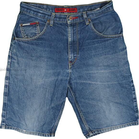 Vintage Y2K Tommy Jeans Tommy Hilfiger Denim Jean Shorts 26 - Picture 1 of 4